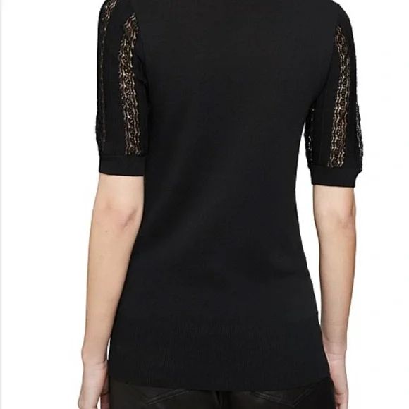 REISS
LANA GRANDAD COLLAR POINTELLE POLO - Picture 3 of 5